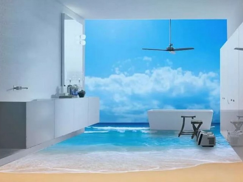 3D полы прибой